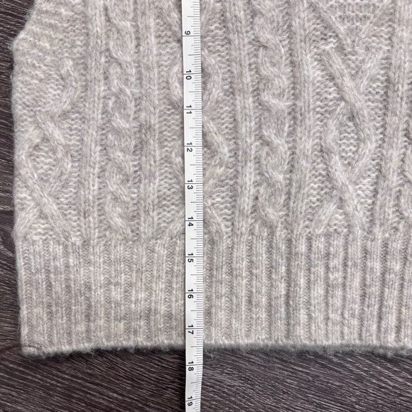 Ruby Moon Tan V-Neck Cable Knit Sweater Vest - Picture 11 of 11